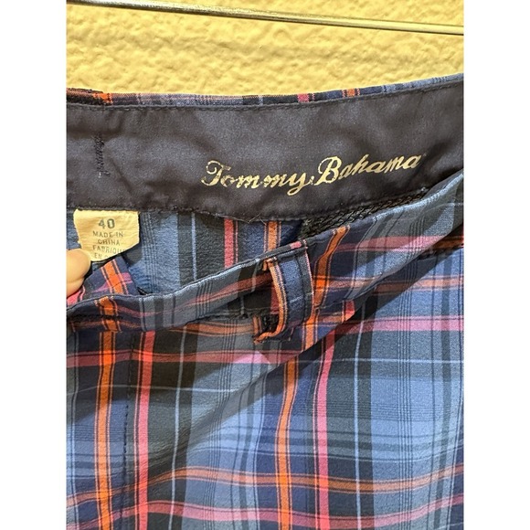 Tommy Bahama Mens 40 Shorts Plaid Blue Performance Stretch Golf Nautical Preppy‎ - Picture 4 of 11